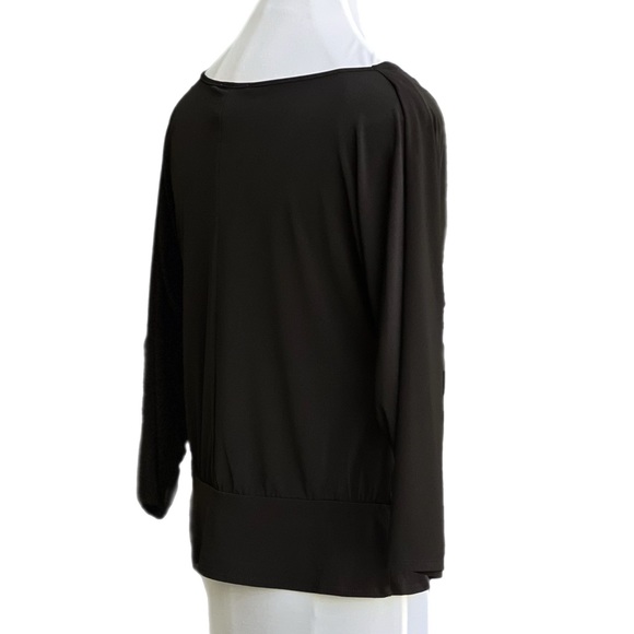laundry by Shelli Segal Size Small Black Long Sleeve Top Excellent Condi… - Picture 3 of 6